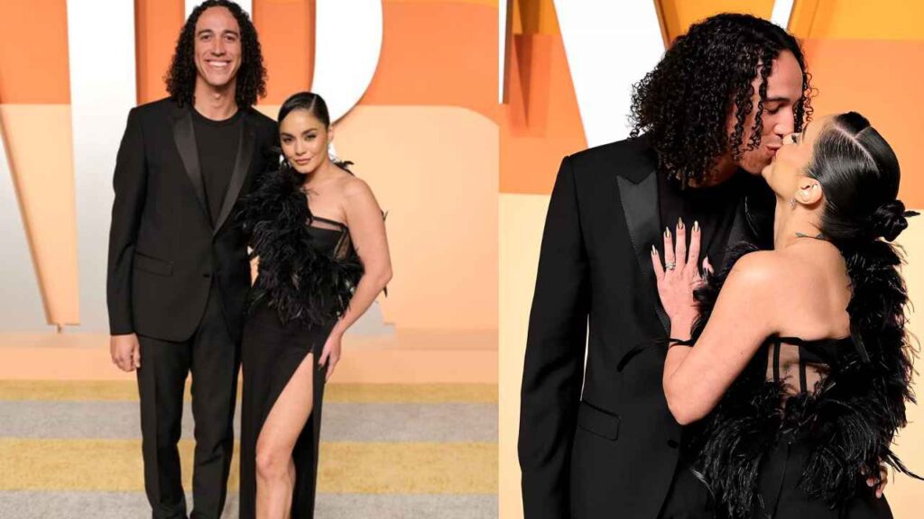 Vanessa Hudgens Stunning Comeback: Radiates Confidence in Glamorous Feather Gown on Romantic Red Carpet Date Night with Cole Tucker!